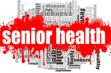 Image showing Senior health word cloud design