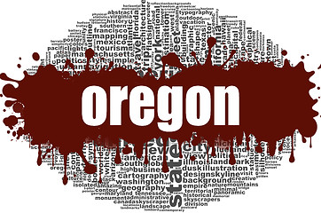 Image showing Oregon word cloud design