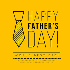 Image showing Happy father\'s day. Congratulation in the fashionable style of minimalism with geometric shapes