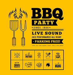 Image showing BBQ party vector illustration