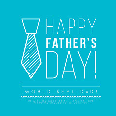 Image showing Happy father\'s day. Congratulation in the fashionable style of minimalism with geometric shapes