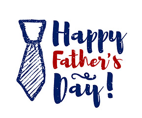 Image showing Happy father\'s day lettering congratulations. Vector