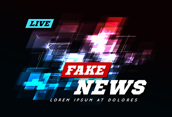 Image showing Live Fake News Can be used as design for television news or Internet media. Vector