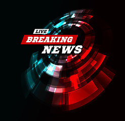 Image showing Live Breaking News Can be used as design for television news or Internet media. Vector