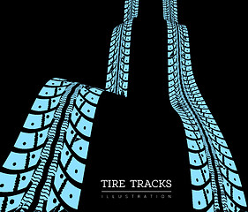 Image showing Tire tracks vector illustration