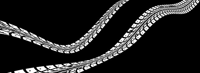 Image showing Tire tracks vector illustration