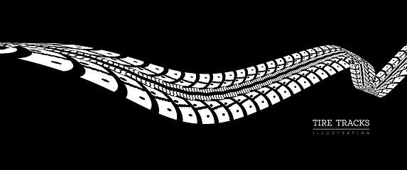 Image showing Tire tracks vector illustration