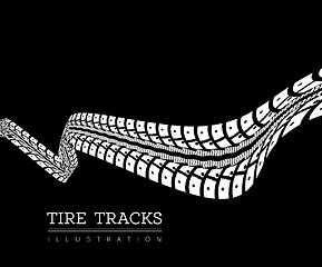 Image showing Tire tracks vector illustration