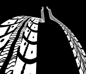 Image showing Tire tracks vector illustration