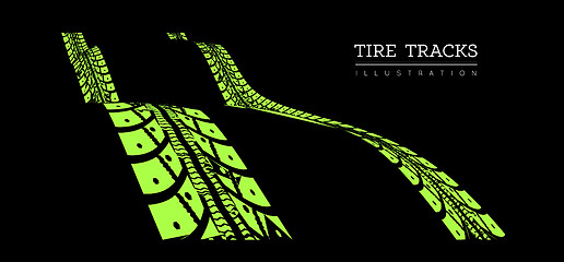 Image showing Tire tracks vector illustration