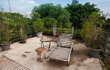Image showing Rustic Indonesian outdoor furniture