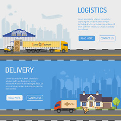 Image showing Warehouse Delivery and Logistics Banners