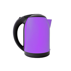 Image showing Purple kettle isolated on white