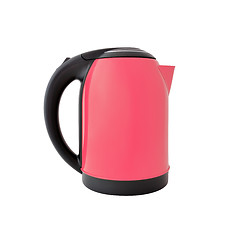 Image showing Pink kettle isolated on white