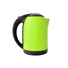 Image showing Green kettle isolated on white