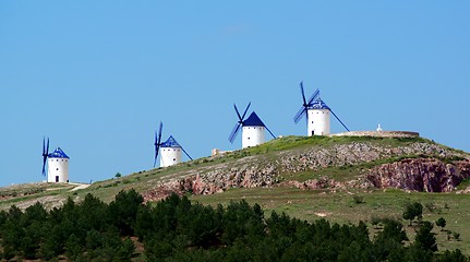 Image showing Windmills Molinos de Viento Alcazar de San Juan, Spain