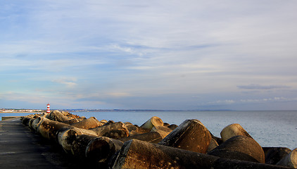 Image showing Farol de Peniche Molhe Este