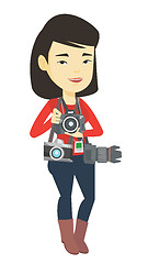 Image showing Photographer taking photo vector illustration.