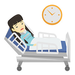 Image showing Woman with neck injury vector illustration.