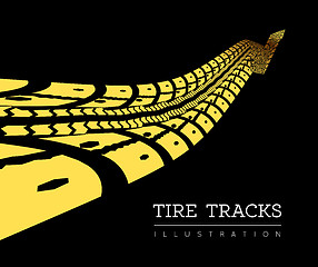 Image showing Tire tracks vector illustration