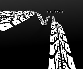 Image showing Tire tracks vector illustration