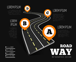 Image showing Road way design infographics.