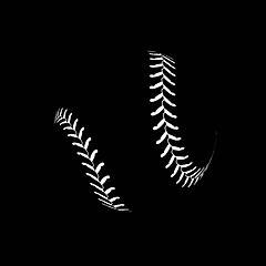 Image showing Baseball ball on white background