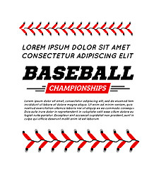 Image showing Baseball ball text frame on white background.