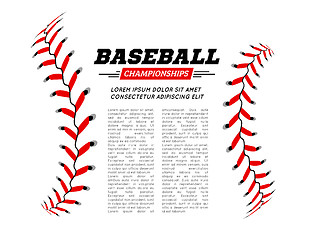 Image showing Baseball ball text frame on white background.