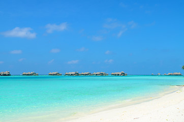 Image showing bungalows resort in Maldives