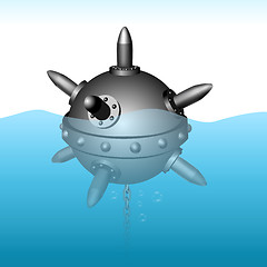 Image showing Naval mine vector illustration