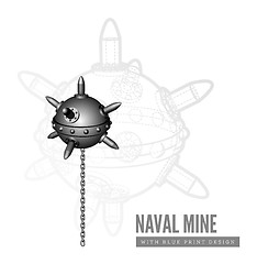 Image showing Naval mine vector illustration