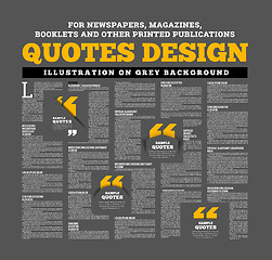 Image showing Quotes design for newspapers, magazines, books and other printed and online publications
