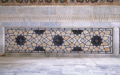 Image showing Old Eastern mosaic on a wall, Uzbekistan