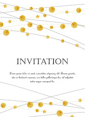 Image showing Gold polka dot decoration