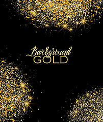 Image showing Circle of gold sparkles