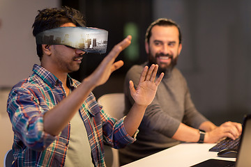 Image showing developers with virtual reality headset at office