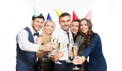 Image showing friends with champagne glasses at birthday party