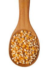 Image showing Corn kernel in a spoon