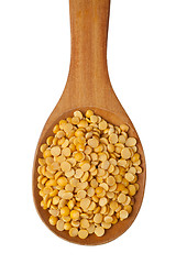 Image showing Toor dal in a spoon