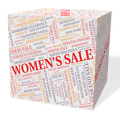 Image showing Women\'s Sale Shows Retail Promotion And Offers