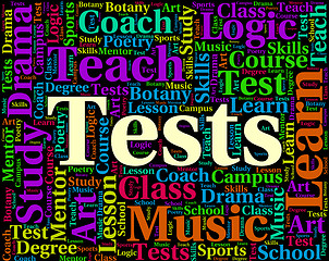 Image showing Tests Word Shows Assessment Examinations And Words