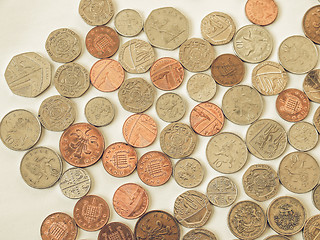 Image showing Vintage British pound coin