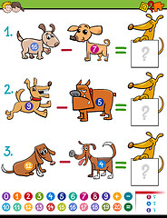 Image showing subtraction educational activity for kids