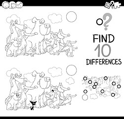 Image showing difference game coloring page