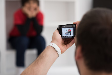 Image showing Photoshooting with kid model