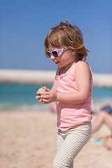 Image showing little girl at beach