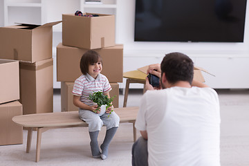 Image showing Photoshooting with kid model