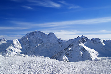 Image showing Caucasus Mountains in snowy winter