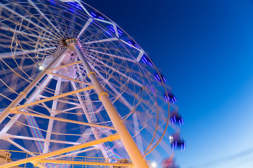 Image showing Ferris wheel at night